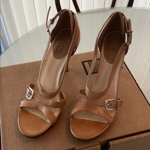 Cole Haan with Nike Air Tan Leather Women's Heels